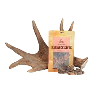 dear dear deer 狗零食 耐咬潔齒系列 鹿頸扒 100g 100g  側面圖