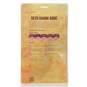 dear dear deer 狗零食 耐咬潔齒系列 鹿小腿骨   背面圖
