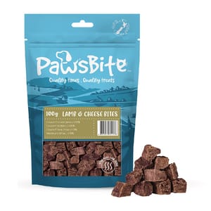 PawsBite PawsBite 貓狗零食 芝士羊肉粒 100g 100g  正面圖