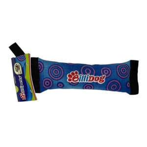 Billipets Billipets 雙層⽑絨布耐咬狗玩具 藍色沙包 30cm   正面圖