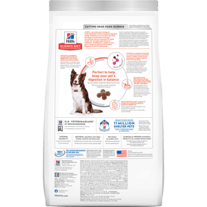 Hills Hills 狗糧 完美消化系列 成犬1-6配方 雞肉+糙米及燕麥 3.5lbs 5lb  正面圖