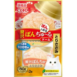 CIAO CIAO 貓零食 日本豪華啫喱杯 800億乳酸菌 雞肉 80g 2個入 80g  正面圖