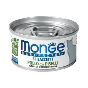 Monge Monge 貓罐頭 單一蛋白系列 雞肉豌豆 80g 80g  正面圖