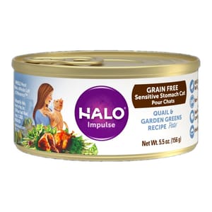 HALO HALO 貓罐頭 敏感腸胃 無穀鵪鶉時蔬配方 5.5oz 5oz  正面圖