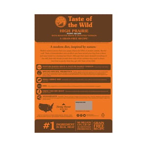 Taste Taste of the Wild 無穀物烤野牛+烤鹿肉幼粒配方  5lb  舊規格 5lb  背面圖