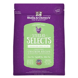 Stella & Chewy's Stella & Chewy's 貓糧 冷凍生肉貓糧 放養雞肉餅 1lb 1lb 正面圖