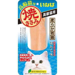 CIAO CIAO 貓零食 日本烤雞胸肉 高齡貓用 扇貝味 30g 30g 貓用 正面圖