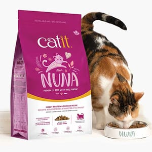 Catit Catit Nuna 貓糧 低敏無麩昆蟲蛋白雞肉全貓乾糧 2.27kg 27kg 正面圖