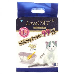 LoveCAT LoveCAT 天然健康 豆腐貓砂 原味 真空包裝 6L 6L  正面圖
