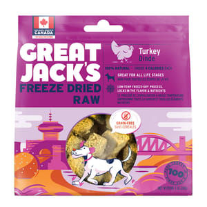 GREAT GREAT JACK'S 冷凍脫水狗小食 火雞肉粒 7oz 7oz  正面圖