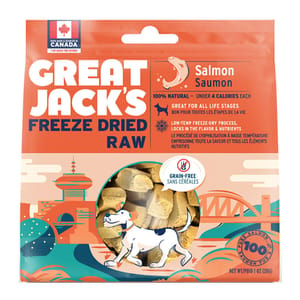 GREAT GREAT JACK'S 冷凍脫水狗小食 三文魚 1oz 1oz 正面圖