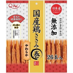 日本Q-PET 日本Q-PET 狗小食 愛情餐廳 雞肉芝士棒 26本 正面圖