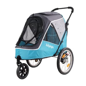 IBIYAYA IBIYAYA 寵物車 二代兩用寵物推拖車 2.0進化版 莓果藍 正面圖