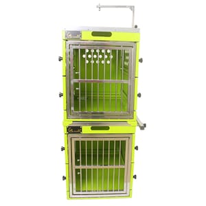Solidpet蘇力 Solidpet蘇力 寵物籠 貓籠狗籠 鋁折疊飛機籠組合 無輪款 一號 綠色   正面圖