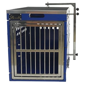 Solidpet蘇力 Solidpet蘇力 寵物籠 貓籠狗籠 鋁折疊飛機籠 無輪款 三號 藍色 正面圖
