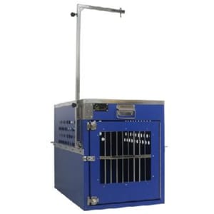 Solidpet蘇力 Solidpet蘇力 寵物籠 貓籠狗籠 鋁板固定飛機籠 無輪新款 三號 藍色   正面圖