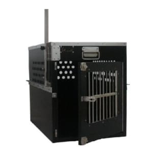 Solidpet蘇力 Solidpet蘇力 寵物籠 貓籠狗籠 鋁板固定飛機籠 無輪新款 三號 黑色   正面圖
