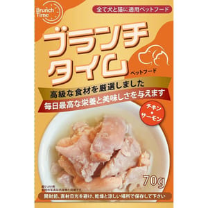 Brunch Brunch Time輕時光 貓狗適用鮮肉包 雞肉鮭魚 70g 70g 正面圖