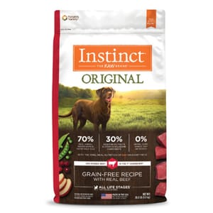 Instinct Instinct 狗糧 無穀物牛肉 20lb 20lb 正面圖
