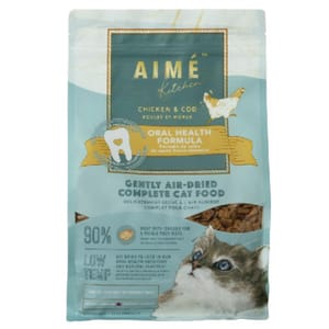 AIME AIME Kitchen 貓糧 風乾鮮肉主食糧 口腔強健配方 雞肉鱈魚 400g 400g  正面圖