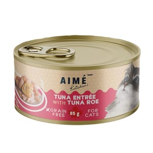 AIME AIME Kitchen 貓罐頭 無穀物營養貓罐 啖啖肉補水系列 吞拿魚配魚子配方 85g 85g  正面圖