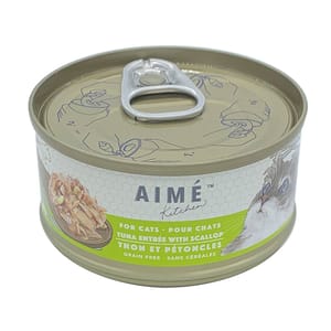 AIME AIME Kitchen 貓罐頭 無穀物營養貓罐 啖啖肉補水系列 鮮吞拿魚配扇貝配方 85g 85g 正面圖