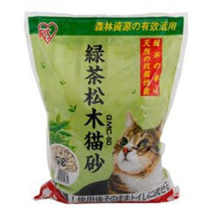 IRIS IRIS 天然松 木貓砂 綠茶味大粒 5L 5L  正面圖