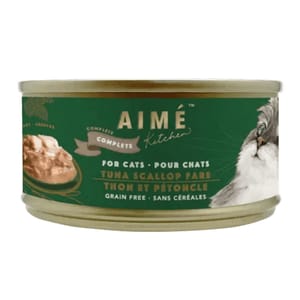 AIME AIME Kitchen 貓罐頭 無穀物均衡貓罐 殿堂主食系列 上湯煮吞拿魚扇貝 85g 85g  正面圖