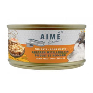 AIME AIME Kitchen 貓罐頭 無穀物獨特營養貓罐 殿堂主食系列 招牌嫩雞伴龍蝦肉配方 85g 85g  正面圖