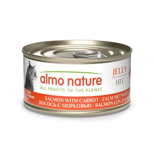 Almo Almo Nature Jelly HFC 貓罐頭 天然系列 三文魚+紅蘿蔔 70g 70g 正面圖