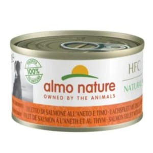 Almo Almo Nature 狗罐頭 HFC Natural 三文魚+胡蘿蔔 95g 95g  正面圖