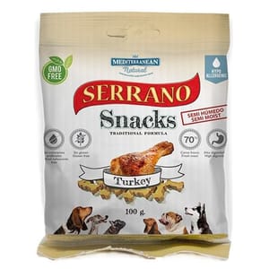 Mediterranean Mediterranean Natural Serrano 狗零食 火雞 100g 100g 正面圖