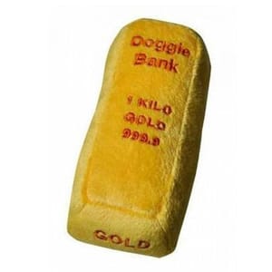 Doggie Doggie Goodie 狗玩具 物件系列 金條 正面圖