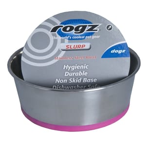 ROGZ ROGZ SLURP 不鏽鋼碗 L 1700ml 粉色 1700ml 正面圖