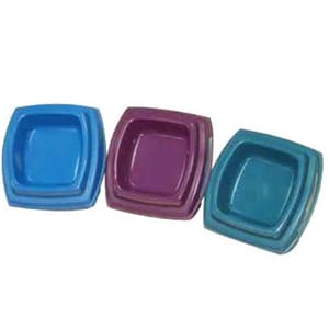 Petmate Petmate 寵物食物碗 方形碗 厚款 綠色 6吋 x 6吋 正面圖