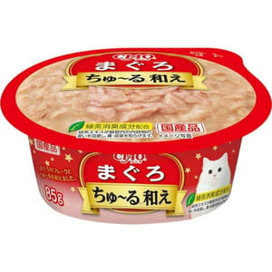 CIAO CIAO 貓濕糧 日本貓濕糧杯 ちゅ〜る和え 金槍魚 85g 85g 正面圖