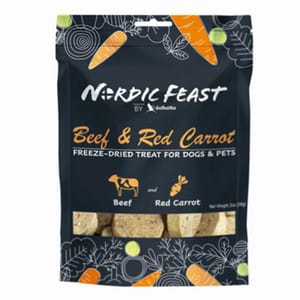 Nordic Nordic Feast 凍乾貓狗小食 牛肉+紅蘿蔔 58g 58g 正面圖