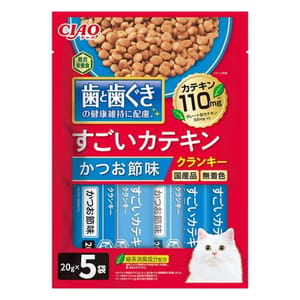 CIAO CIAO 貓糧 日本維護牙齒健康 鰹魚味 20g 5袋入 20g 正面圖