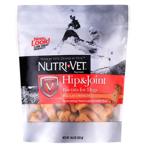 Nutrivet Nutrivet 狗小食 中型犬花生味關節餅 19.5oz 葡萄醣胺166mg 5oz 正面圖