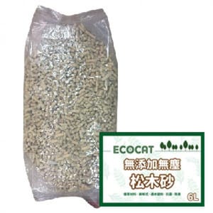 ECOCAT無添加無塵松 ECOCAT無添加無塵松 木貓砂 6L 6L 正面圖