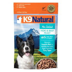 K9 K9 Natural 狗糧 牛肉藍尖尾鱈魚盛宴 500g 500g 正面圖