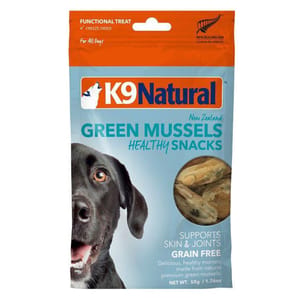 K9 K9 Natural 凍乾零食 狗零食 原隻青口 50g 50g 正面圖