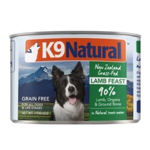 K9 K9 Natural 狗罐頭 主食罐 羊肉盛宴 170g 170g 正面圖
