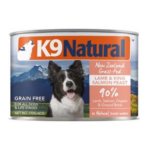 K9 K9 Natural 狗罐頭 主食罐 羊肉及三文魚盛宴 170g 170g 正面圖