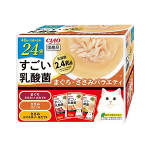 CIAO CIAO 貓濕糧 1000億個乳酸菌 金槍魚+雞肉組合裝 40g 24袋入 40g  正面圖