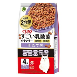 CIAO CIAO 貓糧 日本2兆個乳酸菌 扇貝味 190g 4袋入 190g  正面圖