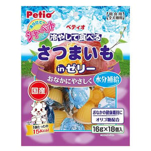 Petio Petio 狗零食 香甜高纖甘薯啫喱 腸胃健康&水分補充 可雪凍 16gx18個 16g 正面圖