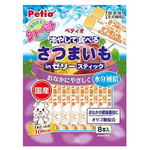 Petio Petio 狗零食 香甜高纖甘薯啫喱條 腸胃健康&水分補充 可雪凍 8支裝 正面圖