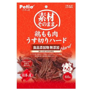 Petio Petio 狗零食 日本產 無添加風乾薄切純雞脾肉片 60g 60g 正面圖