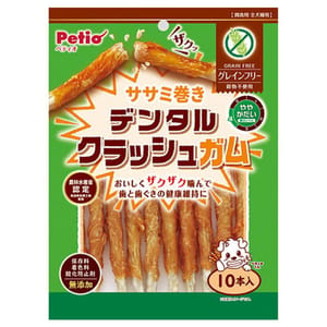 Petio Petio 狗零食 無穀物潔齒低脂香脆雞柳肉牛皮卷 10條裝 正面圖